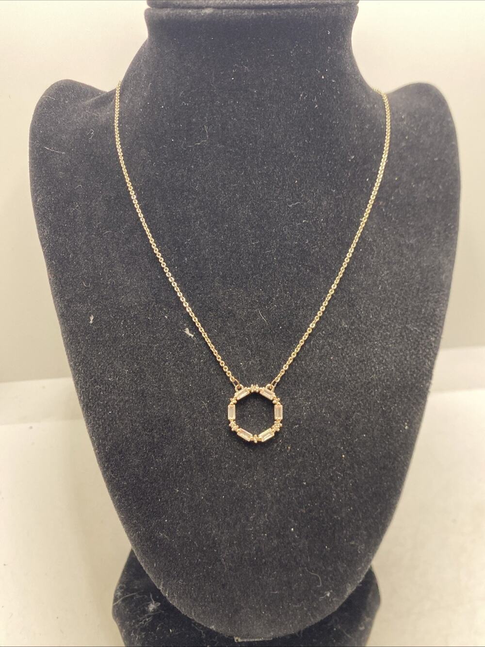 Womens Vintage Clear Gem Necklace